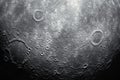 Moon surface with craters from meteor impacts Royalty Free Stock Photo