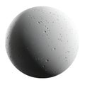 Moon Surface Texture Sphere. Detailed Lunar Craters And Shadows Isolated On Transparent Background Royalty Free Stock Photo