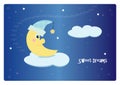 Moon sweet dreams Royalty Free Stock Photo