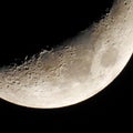 Moon terminator line with detailed visible central area