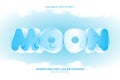 Moon Text Effect Editable Vector