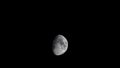 Moon, time lapse, night sky, moves from bottom to top of screen, Full moon crossing from left right in clear sky having no clouds