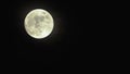 Moon, time lapse, night sky, moves from bottom to top of screen, Full moon crossing from left right in clear sky having no clouds