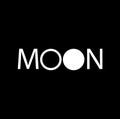 Moon typography vector icon. Moon lettering