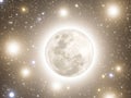 Moon in the Universe Royalty Free Stock Photo