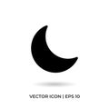 Moon vector icon in modern design style for web site and mobile app Royalty Free Stock Photo