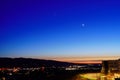 night landscape Idaho state University campus and city of Pocatello Royalty Free Stock Photo