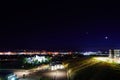 night landscape Idaho state University campus and city of Pocatello Royalty Free Stock Photo