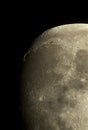 Moon - view through an astronomical telescope at high magnification Royalty Free Stock Photo