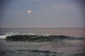 Moon waves and surf Royalty Free Stock Photo