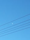 Moon between the wires