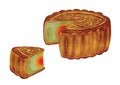 Mooncake festival traditional egg yolk mooncake