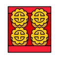 Mooncake vector, Chinese New year filled icon