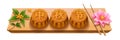 Mooncakes with calligraphy, mid autumn festival