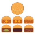 Mooncakes with different fillings