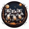 Moonless Mischief Three Possums\' Nocturnal Adventures Unraveling Secrets in the Shadows