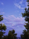 moonlight in Greece, beautiful sky, colours of sky Royalty Free Stock Photo