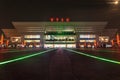 Moonlight - lit night view of west square of east railway station of zhengzhou