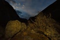 Moonlight night in the Altai Mountains