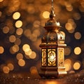 Moonlight night with an Arab lantern