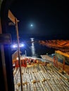 Moonlight over the water, Hawke& x27;s Bay napier port