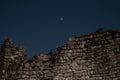 moonlight and part of castel Kalemegdan in Belgrade Royalty Free Stock Photo