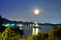 Moonlight with reflection on the water