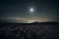 Moonlight reveals natures beauty in the dark sky