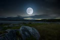 Moonlight reveals natures beauty in the dark sky