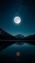 Moonlight reveals natures beauty in the dark sky