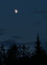 Moonlight sky during ny kayak camping trip