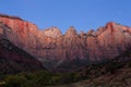 Moonlight at Towers of the Virgin, Zion National Park, Utah Royalty Free Stock Photo