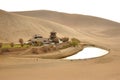 Moonlike spring of dunhuang city Royalty Free Stock Photo