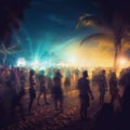 Moonlit Beach Bash: Nocturnal Summer Party by the Shore