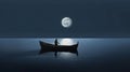 Moonlit Boat: A Hauntingly Beautiful Depiction Of Everyday Life