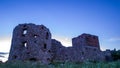 Moonlit castle ruin Hammershus Royalty Free Stock Photo