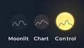 Moonlit Chart Control Panel, Night Mode and Dark UI Design Element Generative AI Royalty Free Stock Photo