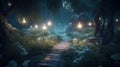 Moonlit Garden: A Cinematic Journey through Enchanted Forest