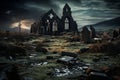 Moonlit Gaze Upon a Forgotten Church, Reverence Enshrouded in Silence