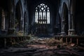 Moonlit Gaze Upon a Forgotten Church, Reverence Enshrouded in Silence