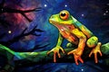 Moonlit Melody-The Treebound Frog's Nocturnal Serenade