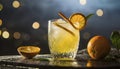 Moonlit Mixology. Crafting Citrus Cocktails with Fresh Orange Peel.