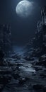 Moonlit River: A Surreal Landscape Rendered In Unreal Engine