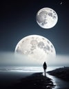 Moonlit Serenade: A Romantic Evening by the Sea