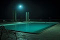 Moonlit Silence Caresses Abandoned Pool, Echoing Forgotten Summers