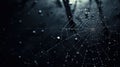 Moonlit Spider Web in a Dark Corner AI Generated Royalty Free Stock Photo