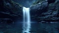 Moonlit Waterfall Serenity