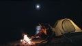 Moonrise above the tourist tent.