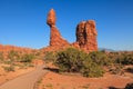 Moonrise at Balanced Rock Royalty Free Stock Photo