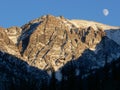 Moonrise in Banff Royalty Free Stock Photo